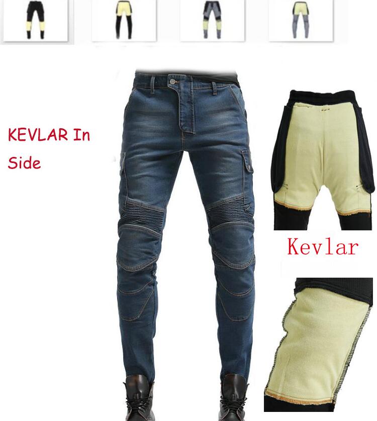 Motorcycle Wearing Gear - Pantaloni Jeans da motociclista con equipaggiamento
