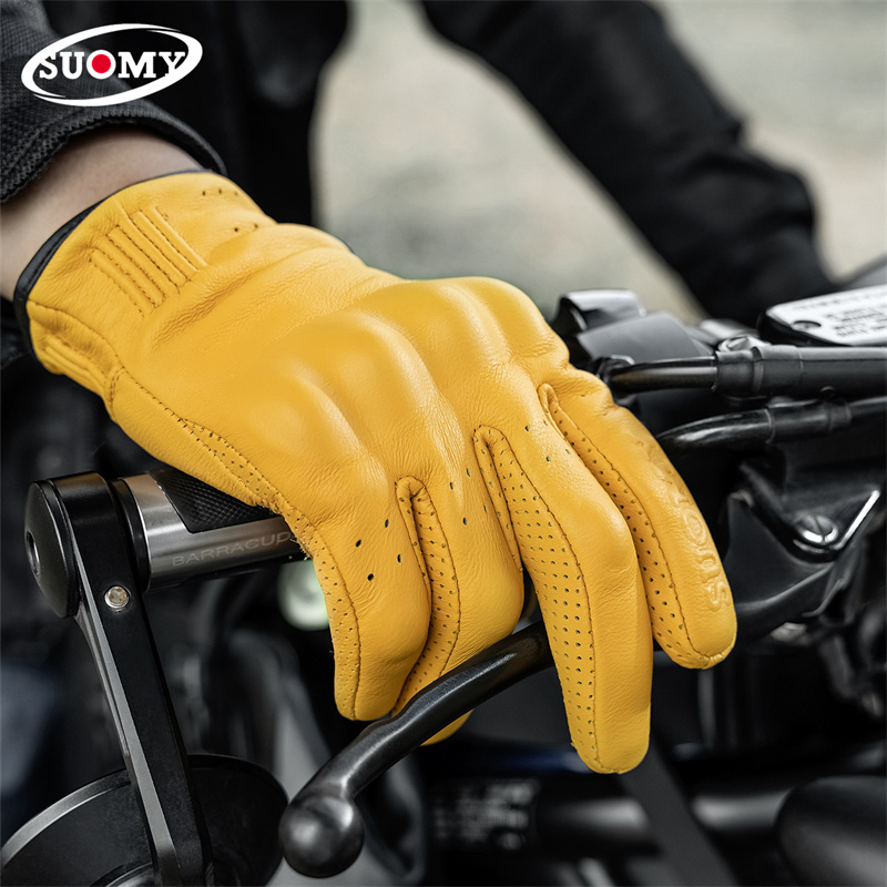 Guanti da Moto in Pelle di Pec - Motorcycle Gear Yellow recensione e prezzo