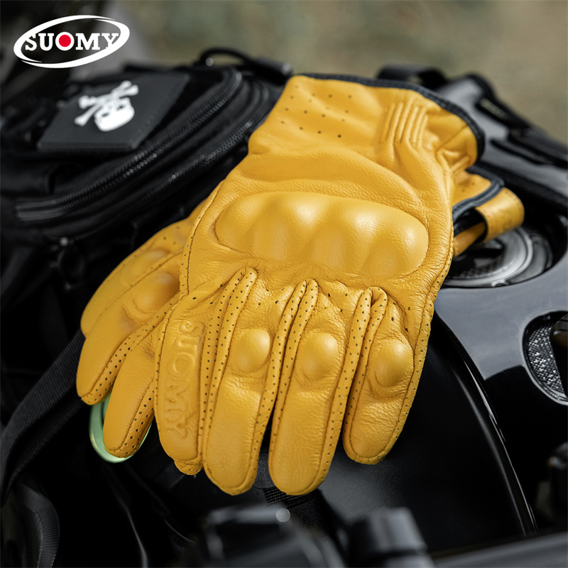 Guanti da Moto in Pelle di Pec - Motorcycle Gear Yellow recensione e prezzo